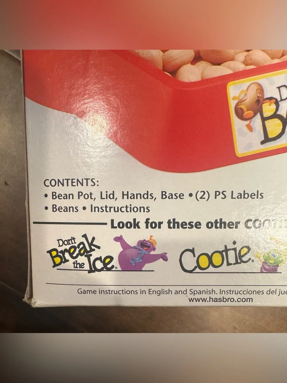 VINTAGE Don’t Spill The Beans Game 1999 Hasbro Milton Bradley Round Beans